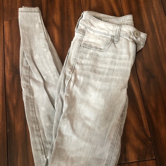 American Eagle acid wash skinny jeans size 4 tall - Picture 1 of 6